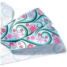 Лента атласная с рисунком TBY. LDA012 шир.38мм уп.10м Ideal