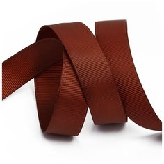 Лента Ideal репсовая в рубчик шир.25мм цв. 868 (143) холод. коричневый уп.27,42м