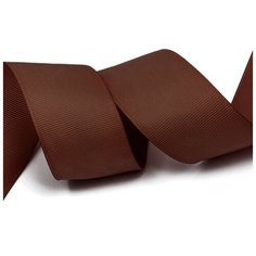 Лента Ideal репсовая в рубчик шир.38мм цв. 855 коричневый уп.27,42м