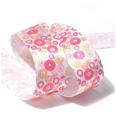 Лента атласная с рисунком TBY. LDA062 шир.38мм уп.10м Ideal