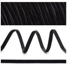 Лента бархатная TBY. LB0303 нейлон шир.03мм цв. черный уп.100м Ideal