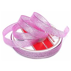 Лента IDEAL с люрексом ТВ- ЛЮР шир.12мм цв.037 св. розовый уп.22,85 м