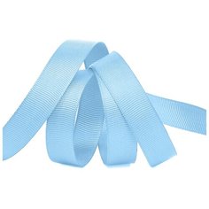 Лента Ideal репсовая в рубчик шир.15мм цв. S351 голубой уп.27,42м