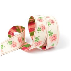 Лента отделочная жаккардовая TBY. ЛЖ. MH-13 шир.28 мм уп.5,48 м цв. роз Ideal