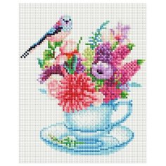 Алмазная мозаика на подрамнике 20х25 см Белоснежка 587- ST- S Очаровательные люпины