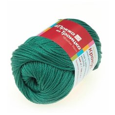 Пряжа для вязания ТРО Крокус (100% мерсеризованный хлопок) 5х100г/160м цв.2286 зеленый луг Пряжа из Троицка ТРО. крокус.2286 Троицкая камвольная фабрика