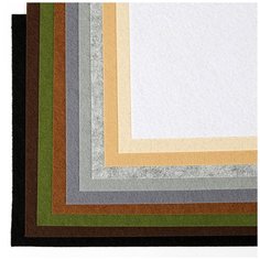 Набор листового фетра (мягкий) IDEAL 1мм 20х30см FLT- SA9 уп.10 листов цв. темное ассорти