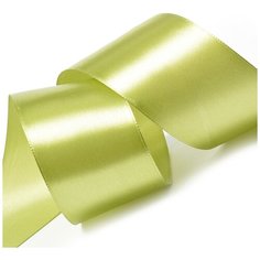 Лента атласная 2 (50мм) цв.3146 св. оливковый IDEAL уп.27,4 м