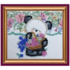 Набор для вышивания с магнитом абрис АРТ AMA-128 Мишка и незабудки 8х7 см Abris ART