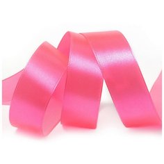 Лента атласная 1 (25мм) цв.3080 ярк. розовый IDEAL уп.27,4 м