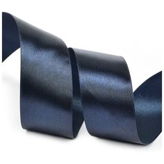 Лента атласная 1 1/2 (38мм) цв.3168 т. синий IDEAL уп.27,4 м