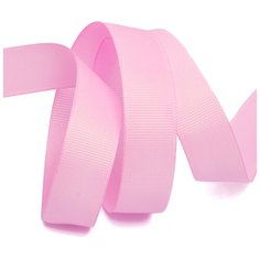 Лента Ideal репсовая в рубчик шир.25мм цв. 148 (034) холод. розовый уп.27,42м