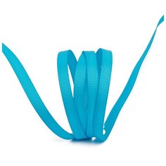 Лента Ideal репсовая в рубчик шир.6мм цв. 340 (165) ярк. голубой уп.27,42м