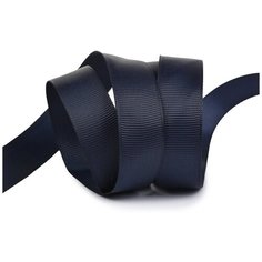 Лента Ideal репсовая в рубчик шир.20мм цв. 372 черно- синий уп.27,42м