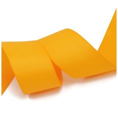 Лента Ideal репсовая в рубчик шир.38мм цв. 662 св. оранжевый уп.27,42м