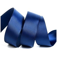 Лента Ideal репсовая в рубчик шир.25мм цв. 370 т. синий уп.27,42м