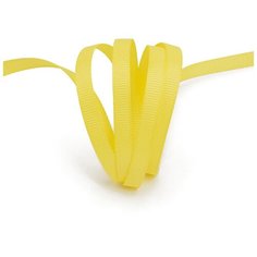 Лента Ideal репсовая в рубчик шир.6мм цв. 640 желтый уп.27,42м