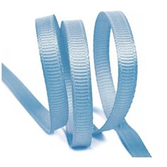 Лента Ideal репсовая в рубчик шир.6мм цв. 332 голубой уп.27,42м