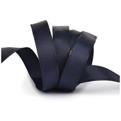 Лента Ideal репсовая в рубчик шир.12мм цв. 372 черно- синий уп.27,42м