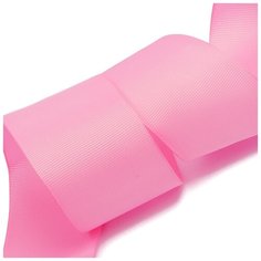 Лента Ideal репсовая в рубчик шир.50мм цв. 155 (5029) ярк. розовый уп.27,42м