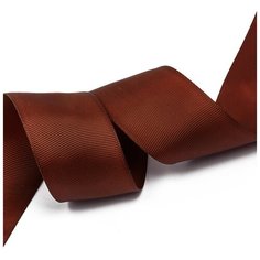 Лента Ideal репсовая в рубчик шир.38мм цв. 868 холод. коричневый уп.27,42м