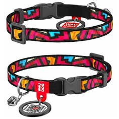 WauDog Ошейник для кошек Nylon с рисунком "Граффити" (ширина 10 мм, длина 20-30 см)