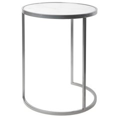 Столик интерьерный с белым мрамором 40x40x50 см, Glasar ГЛАСАР