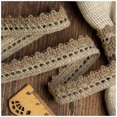 Тесьма вязаная 6654 шир.17мм цв.071 льняной уп.25м Ideal