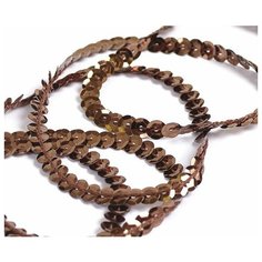 Пайетки на нитях Tesoro "Silver Base", 6 мм, 73,12 м, цвет: 31 медный