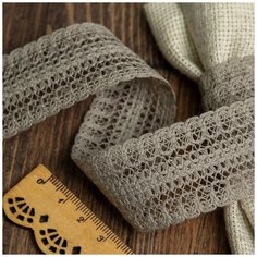 Тесьма вязаная 29мм 11с2554 рис.6264К цв.219 лен уп.25м Ideal