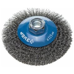 Щетка коническая для УШМ витая стальная проволока 115 мм М14 Зубр профи 35265-115_z02