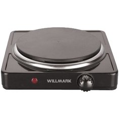 Плита настольная электрическая WILLMARK НS-115 черный (чугун-одноконфорочная, 1500 Вт)
