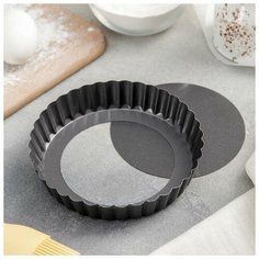 Форма для выпечки круглая«Жаклин» Skiico Kitchenware 13.5 см / Форма для запекания металлическая