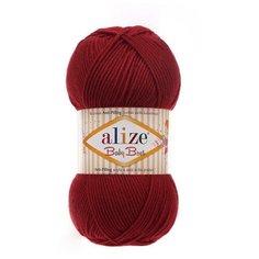 Пряжа Alize Baby Best (Беби Бест) 390 вишня 90% акрил, 10% бамбук 100г 240м 5шт