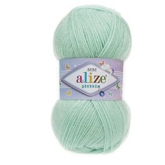 Пряжа Alize Sekerim Bebe (Шекерим Беби) 19 водяная зелень 100% акрил 100г 320м 5шт