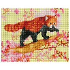 Красная панда Мозаика на подрамнике 20х25 Белоснежка