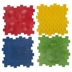 Коврик массажный детский, арт. У965, 4 модуля (24,5*24,5*1,4см), мультиколор СТРОМ