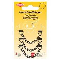 Kleiber 859-30 Петля-вешалка для верхней одежды, черный (3 шт.)