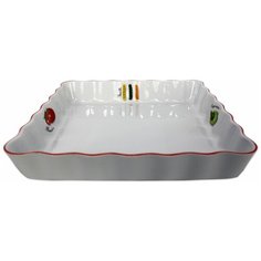 Форма квадратная 24 см с волнистым краем; декор "Паста"; жаропр. Фарфор, шт Thun1794