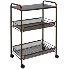 Этажерка ЗМИ Ладья 33КС, 3 полки, материал: металл, ШxГxВ: 30х45х65 см, Медный "Антик"