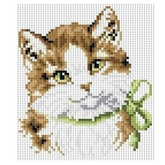 Алмазная мозаика на подрамнике 20х20 см Белоснежка 015-ST-S Кошка Алиса