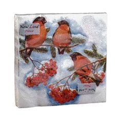 Салфетки New Line Fresco Снегири, 20 шт.