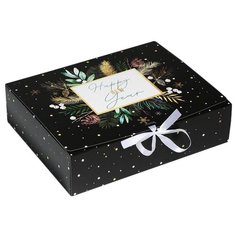 Коробка подарочная Дарите счастье Волшебство, 31x9x24,5 см, черный