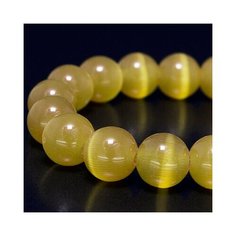 Бусины Кошачий глаз МБ.УТ2632 6мм цв.желтый отверстие 1мм, около 66шт/нить Tesoro