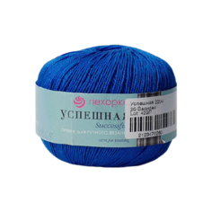 Пряжа Пехорка Успешная, 100 % хлопок, 50 г, 220 м, 10 шт., 026 василек