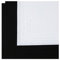 Ideal Набор листового фетра 20 х 30 см, 10 листов (FLT-SA8) белый/черный