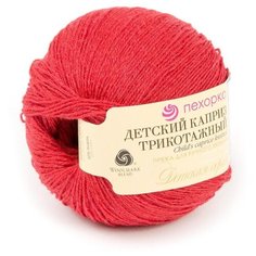 Пряжа Пехорка Детский каприз трикотажный 5, 50 % шерсть, 50 г, 400 м, 5 шт., 058 коралл