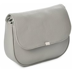 Сумка кроссбоди AFINA 418 , натуральная кожа, светло- серый