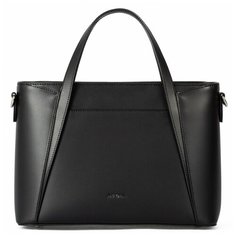 Сумка сэтчел женская Afina, натуральная кожа, черный