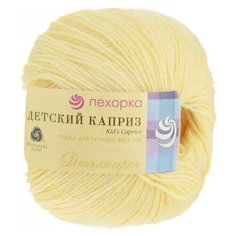 Пряжа Пехорка Детский каприз, 50 % шерсть, 50 г, 225 м, 10 шт., 053 светло-желтый